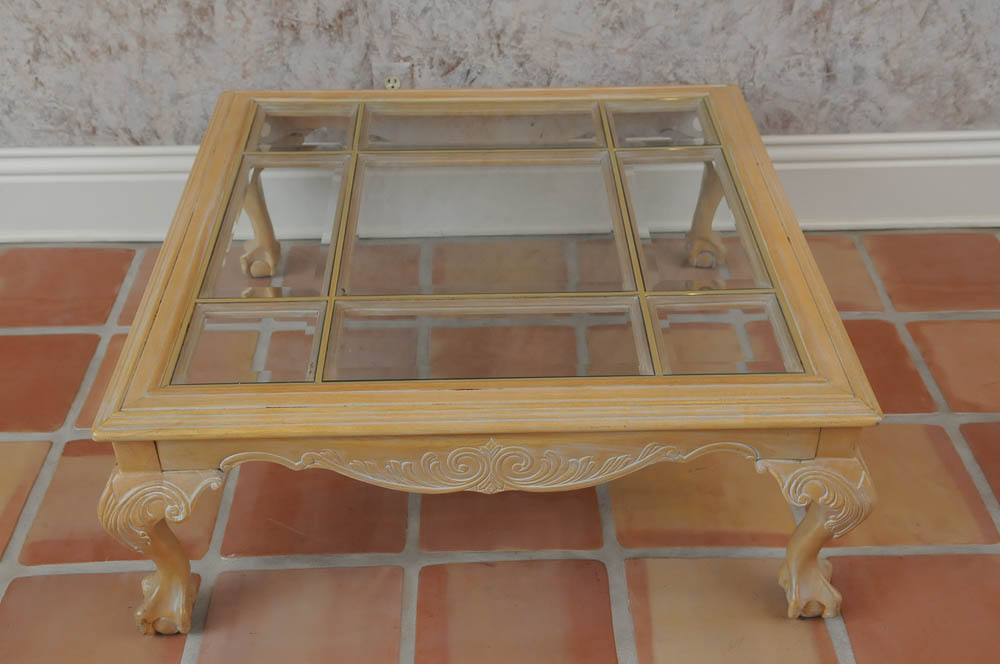 Glass Insert Coffee Table