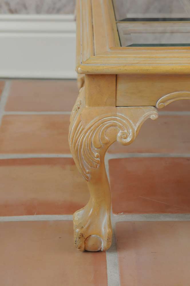 Glass Insert Coffee Table