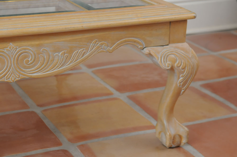 Glass Insert Coffee Table