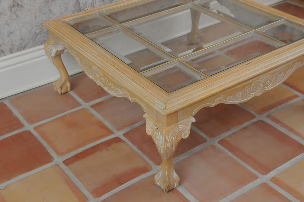 Glass Insert Coffee Table