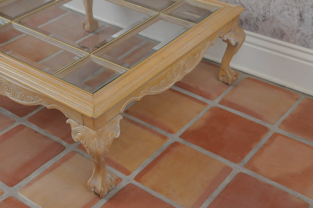 Glass Insert Coffee Table