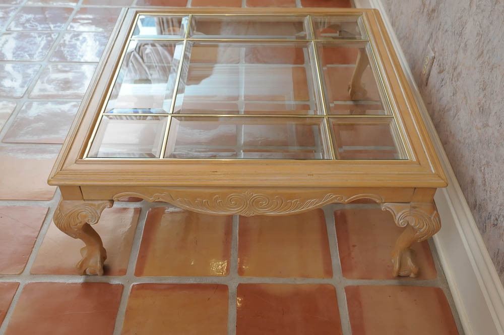 Glass Insert Coffee Table