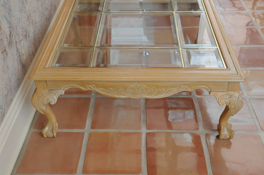 Glass Insert Coffee Table