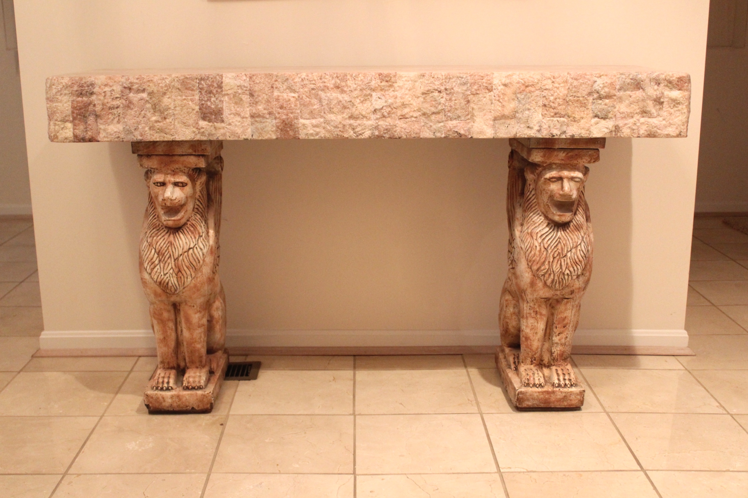 Marble Sphinx Table