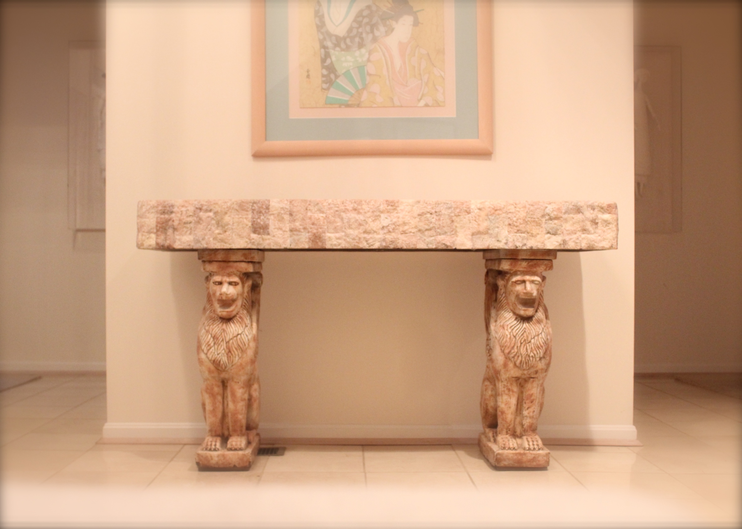 Marble Sphinx Table