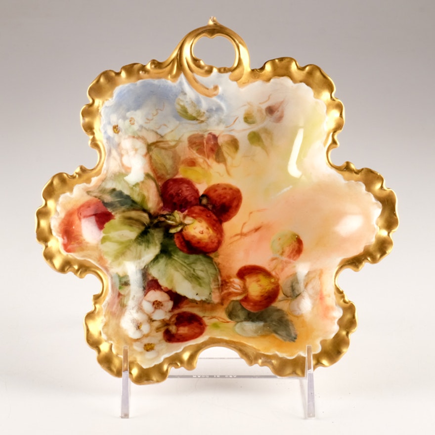 Antique Rosenthal Hand Painted Gilt Candy Dish