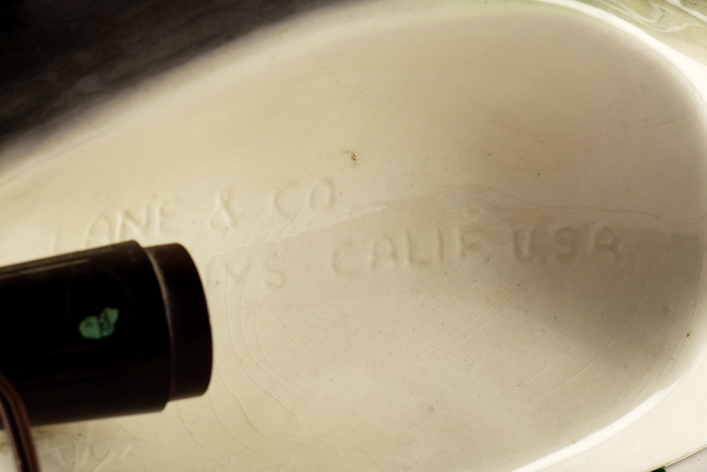 Circa 1950s Ceramic Black Panther TV Lamp