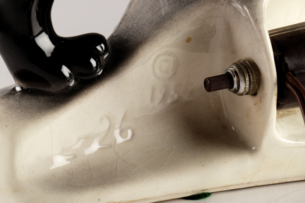 Circa 1950s Ceramic Black Panther TV Lamp