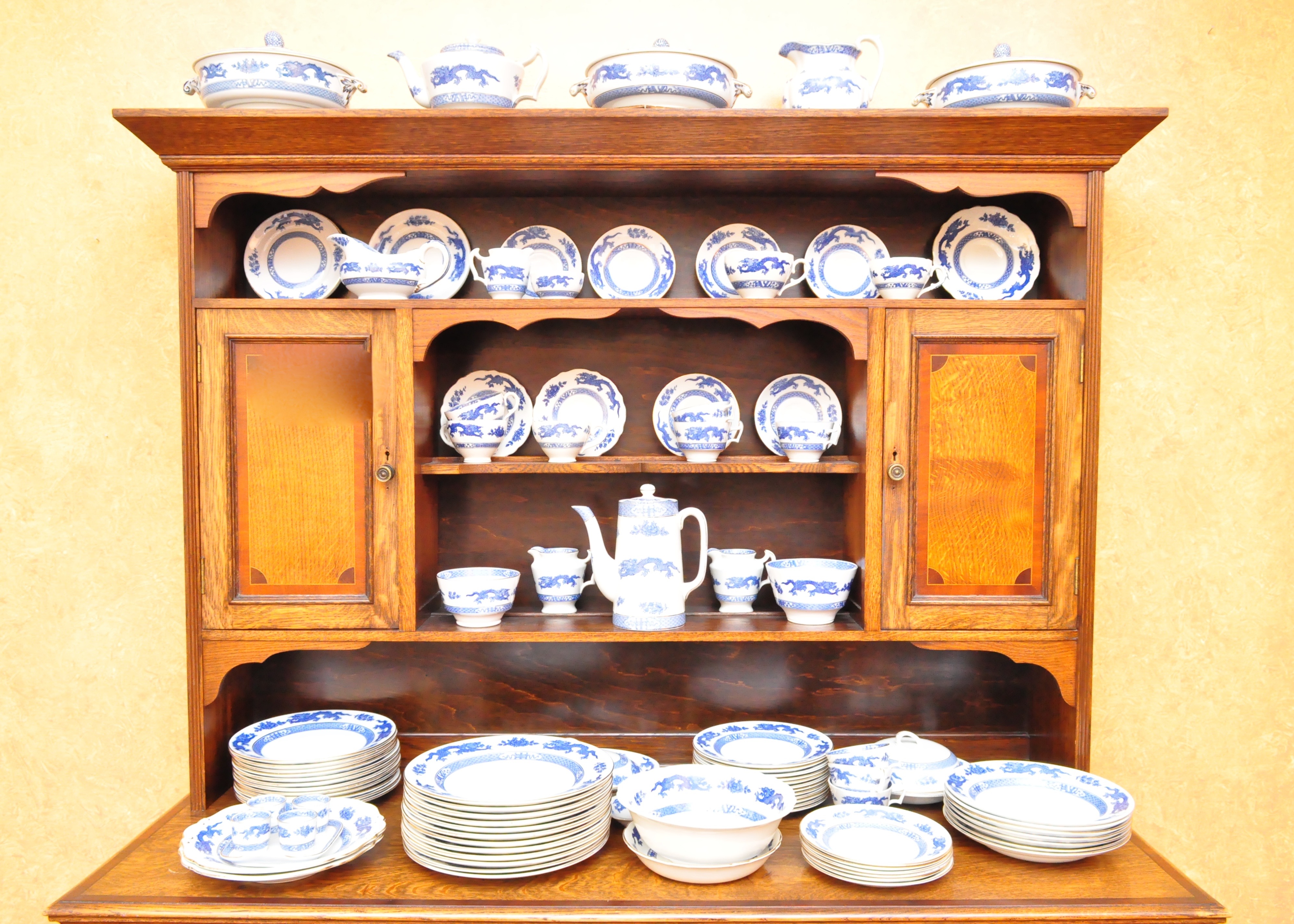 Vintage Chinese Dragon Royal Cauldon China Set