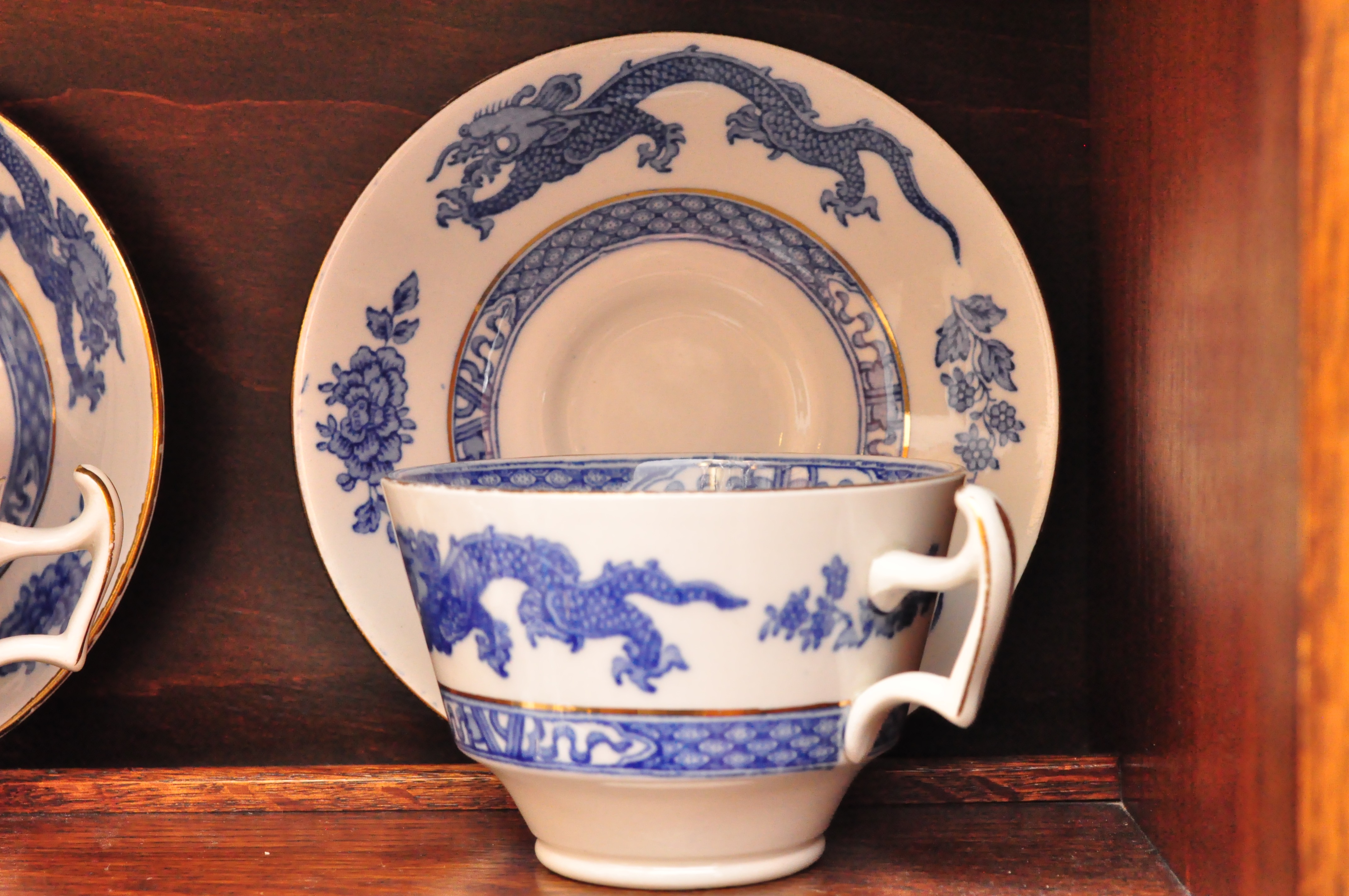 Vintage Chinese Dragon Royal Cauldon China Set
