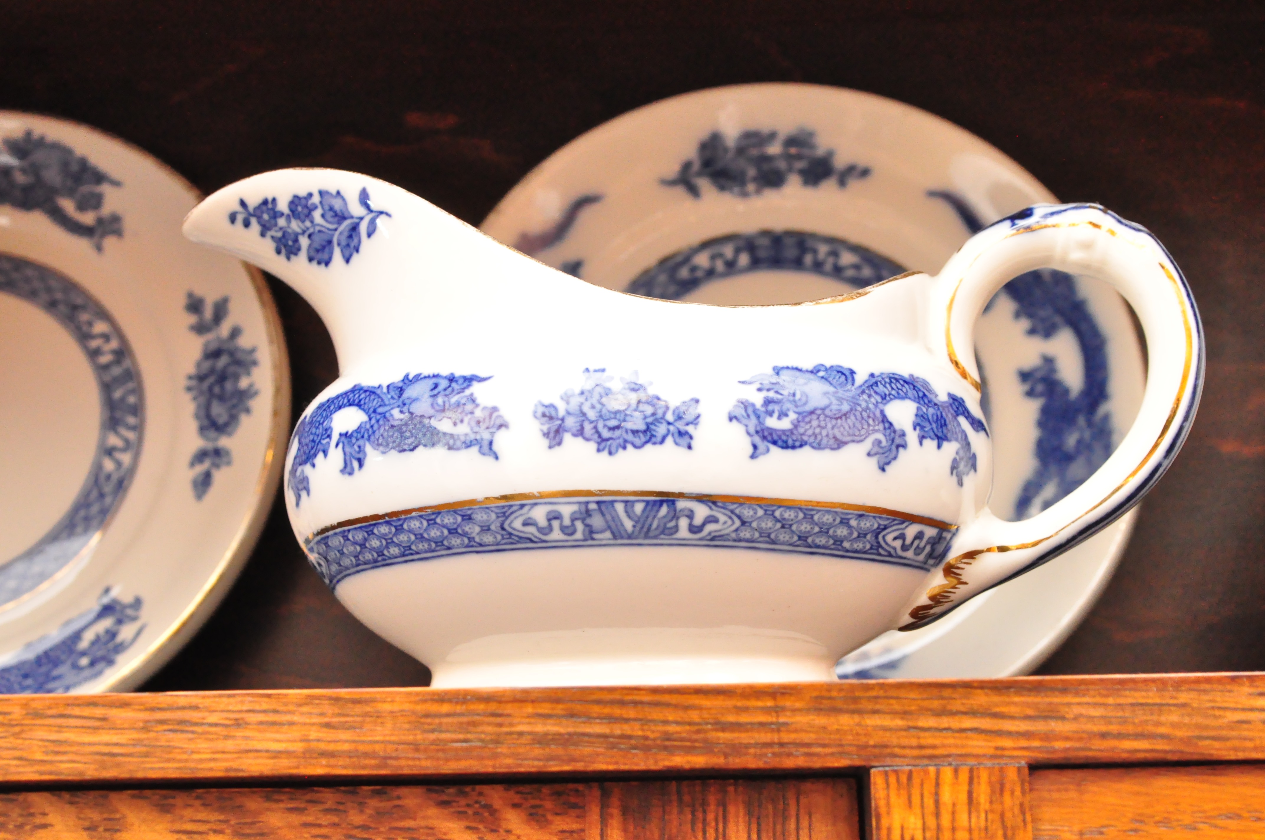 Vintage Chinese Dragon Royal Cauldon China Set