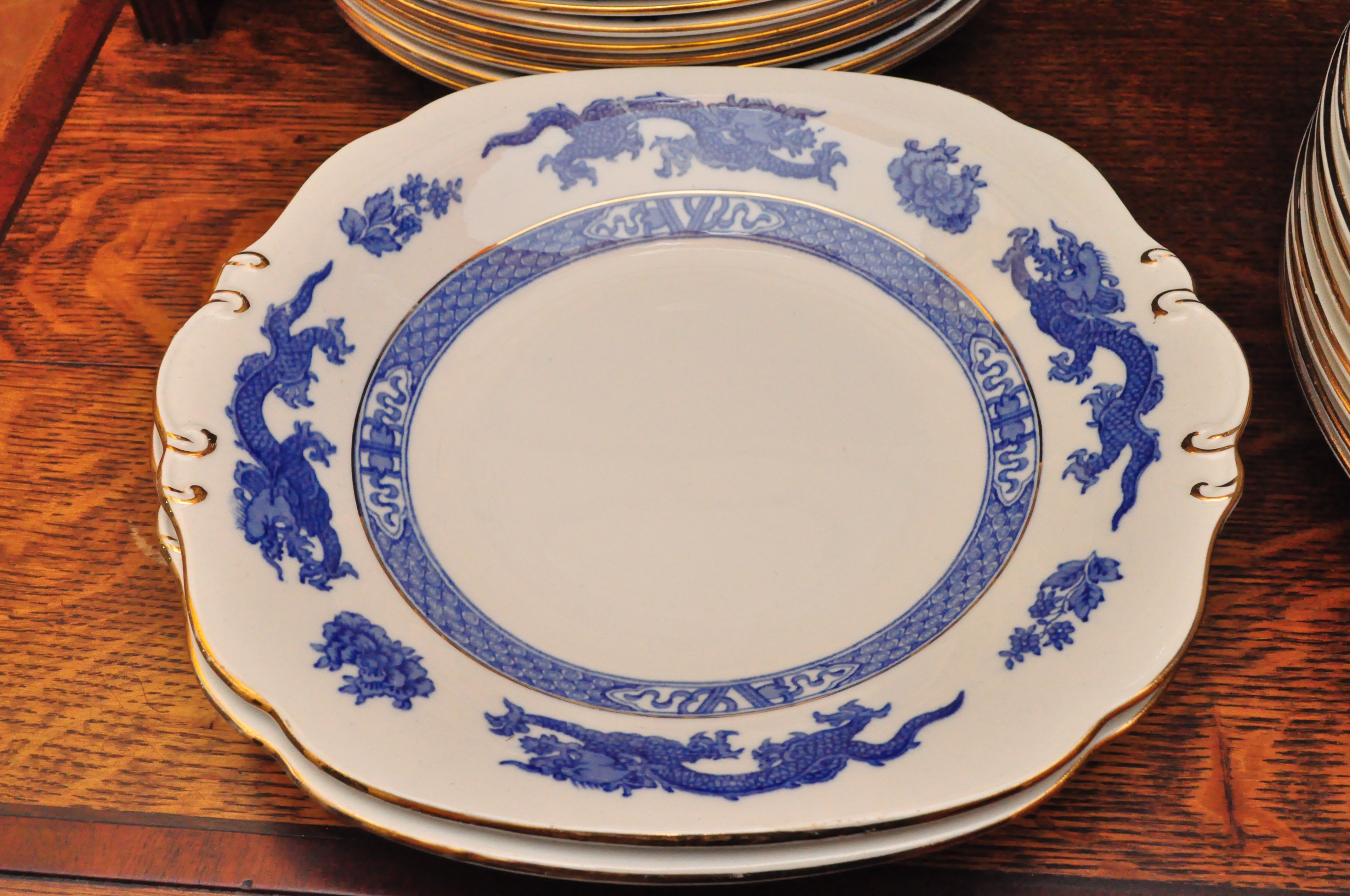 Vintage Chinese Dragon Royal Cauldon China Set