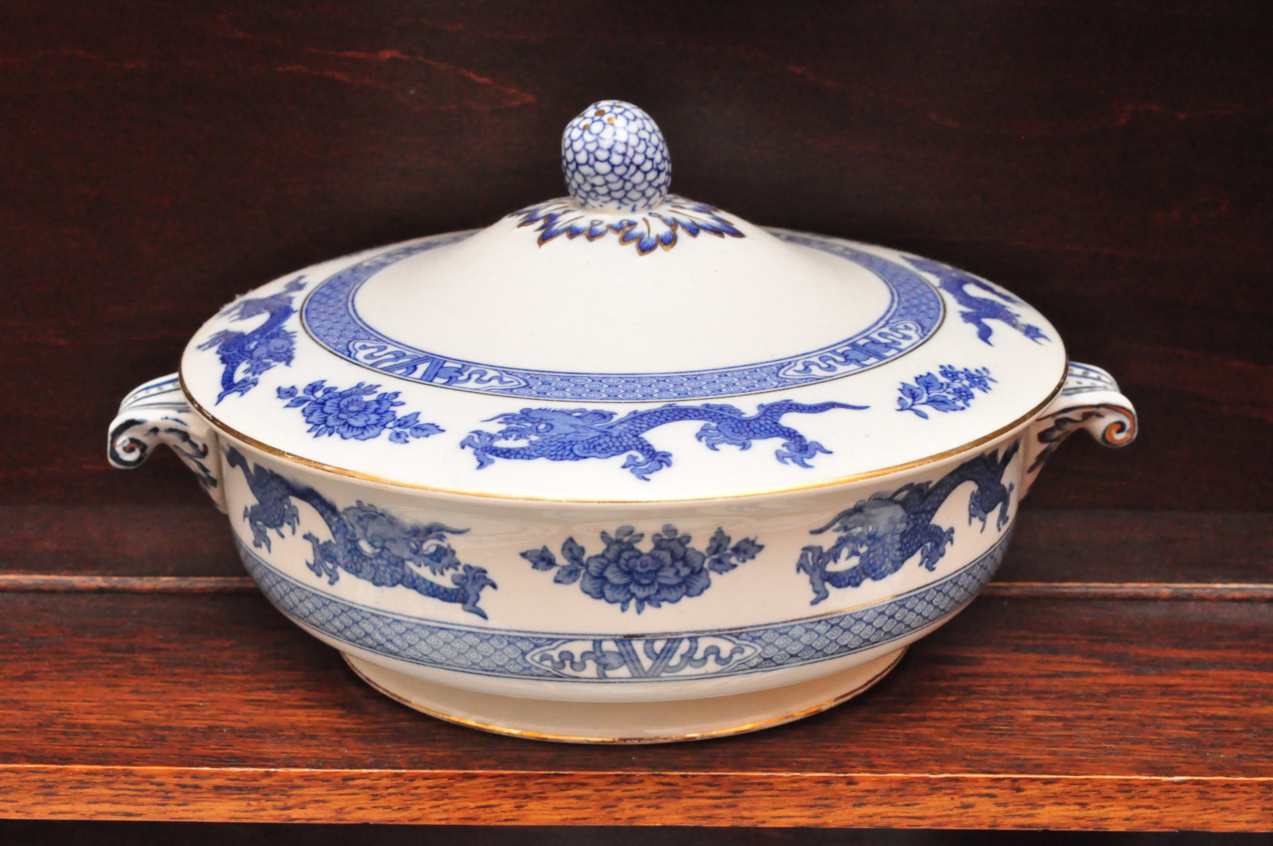 Vintage Chinese Dragon Royal Cauldon China Set