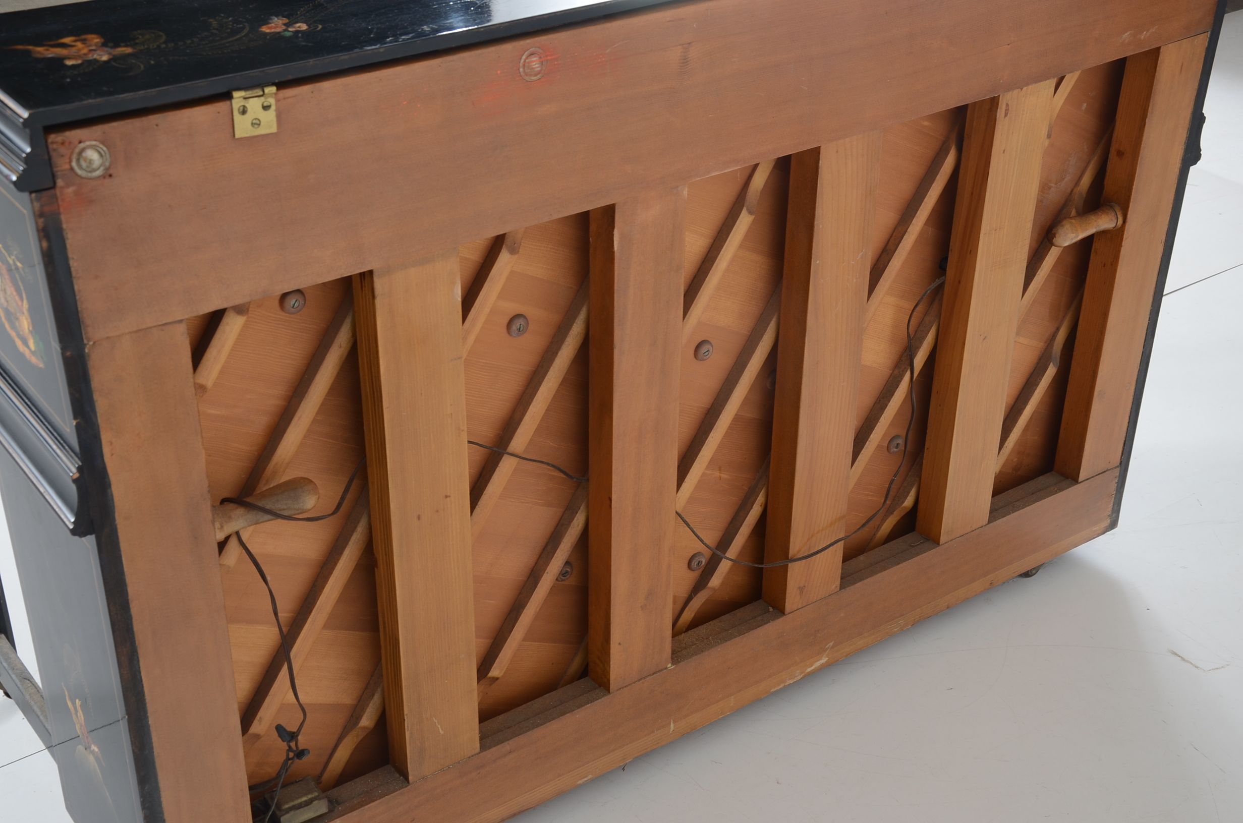 Janssen Upright Piano With Chinoiserie