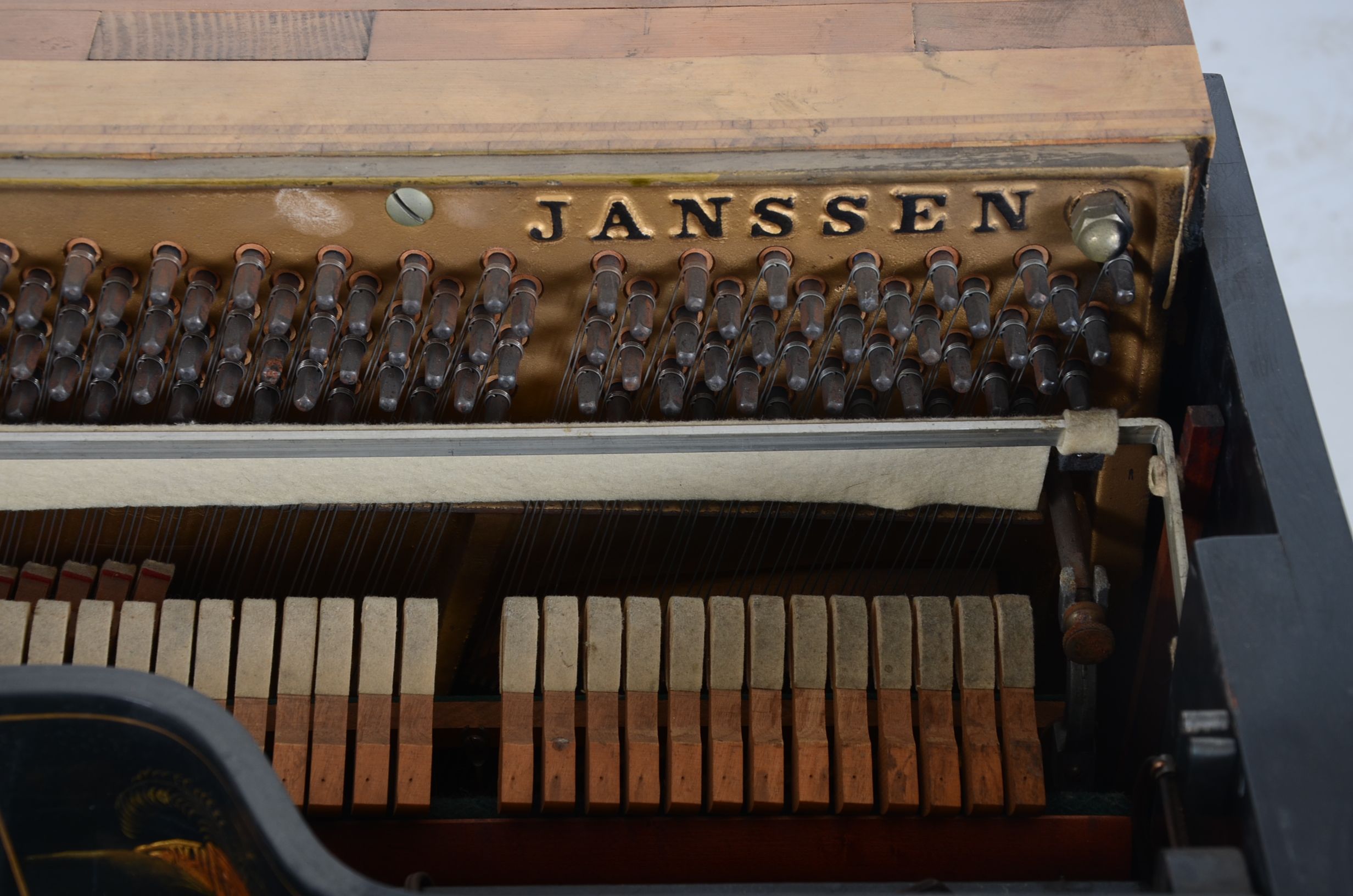 Janssen Upright Piano With Chinoiserie