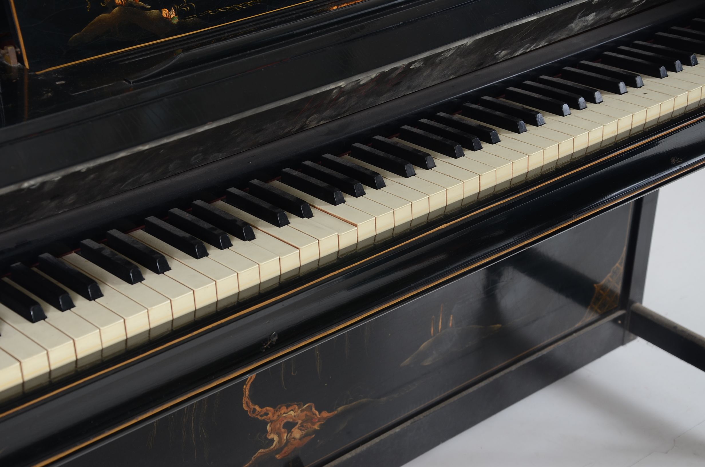 Janssen Upright Piano With Chinoiserie