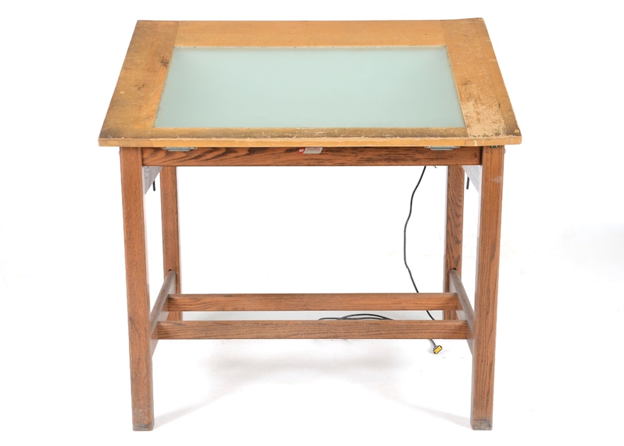 Vintage Lighted Drafting Table