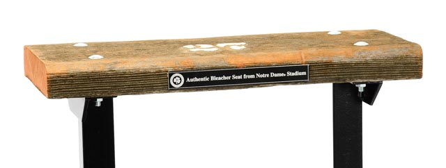 Notre Dame Stadium Seat Bench   Steiner  COA