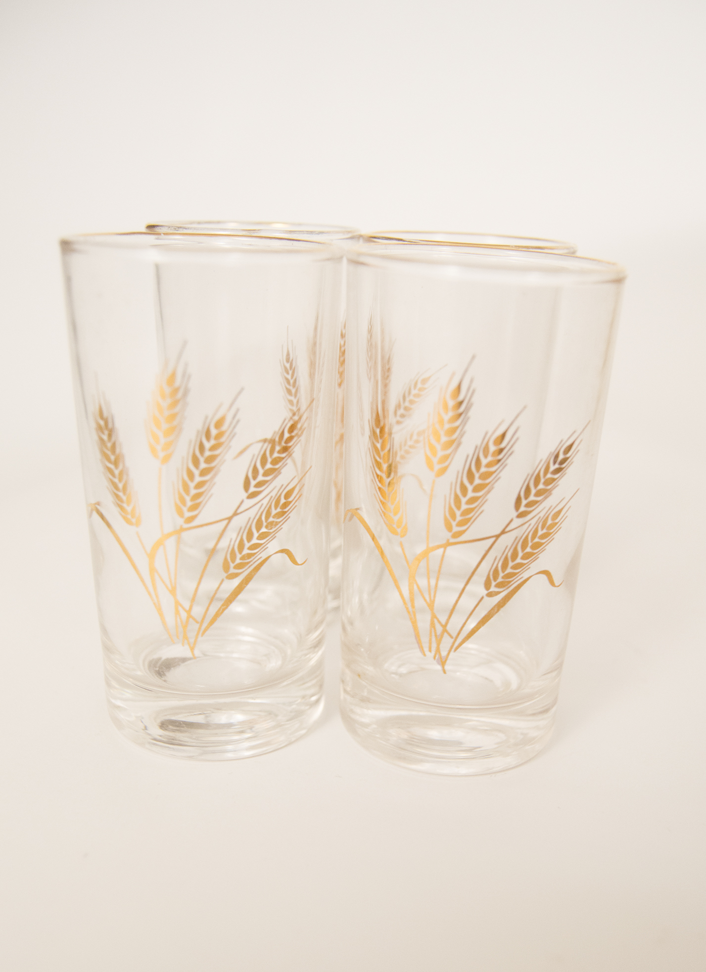 Vintage Set of Golden Wheat Dishes