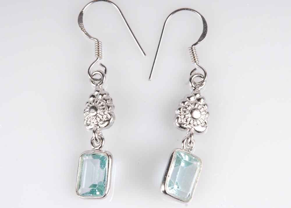 Genuine Topaz Sterling Earrings