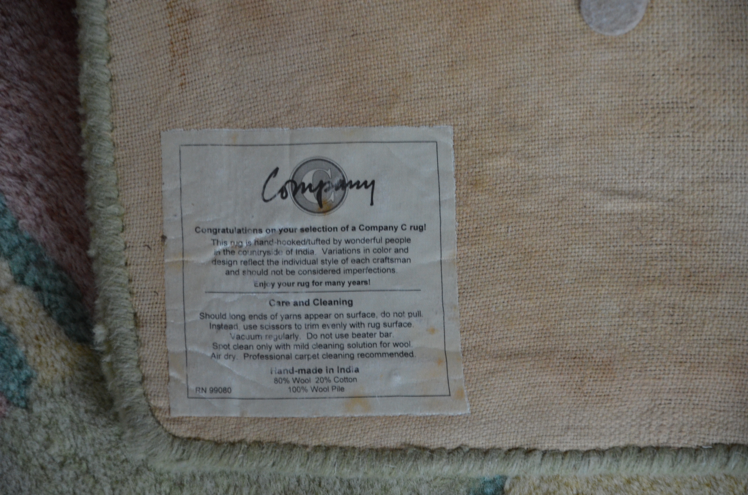 Company C Hand Made Rug