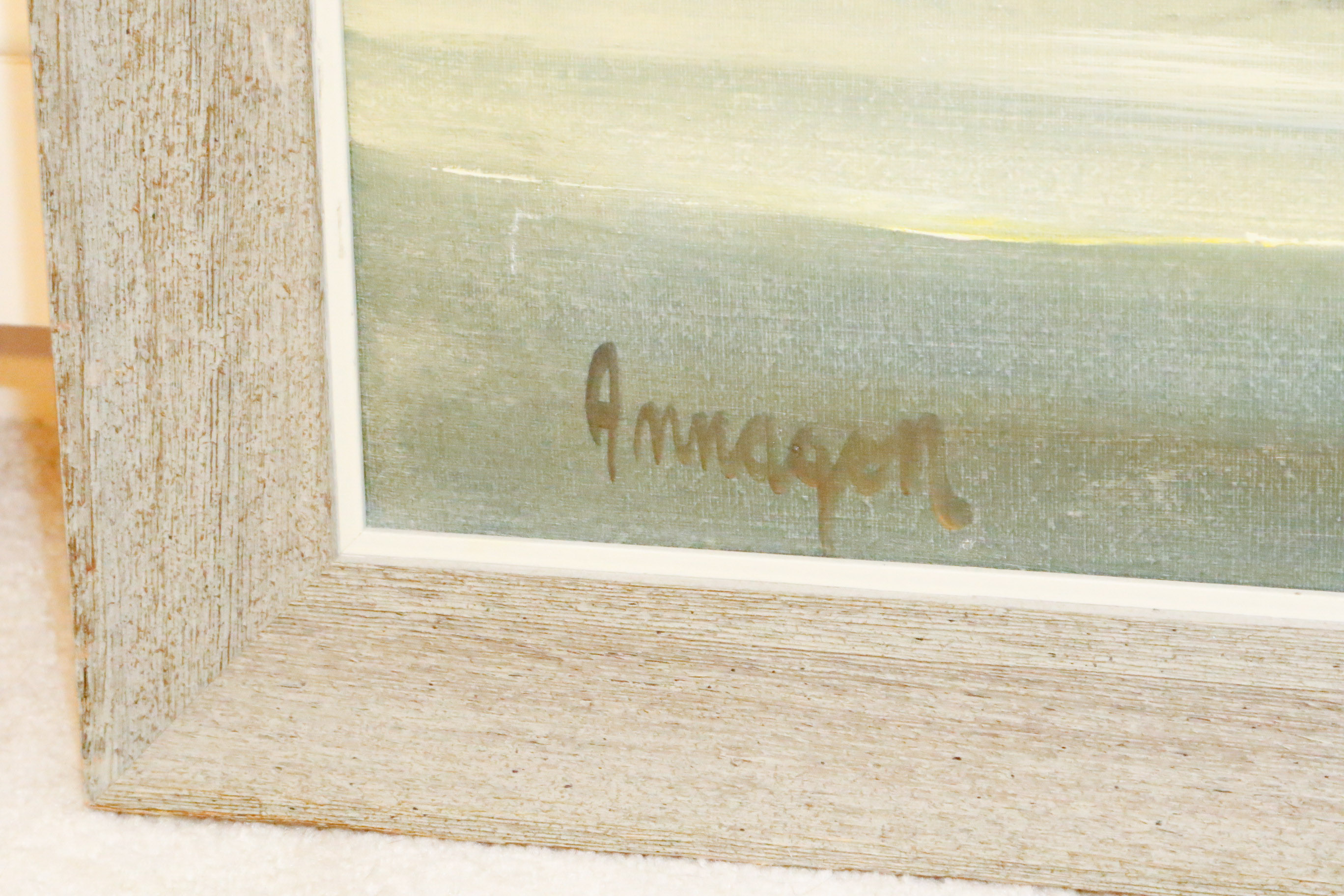 Original Jorge Aguilar-Agon Oil Painting of Ships