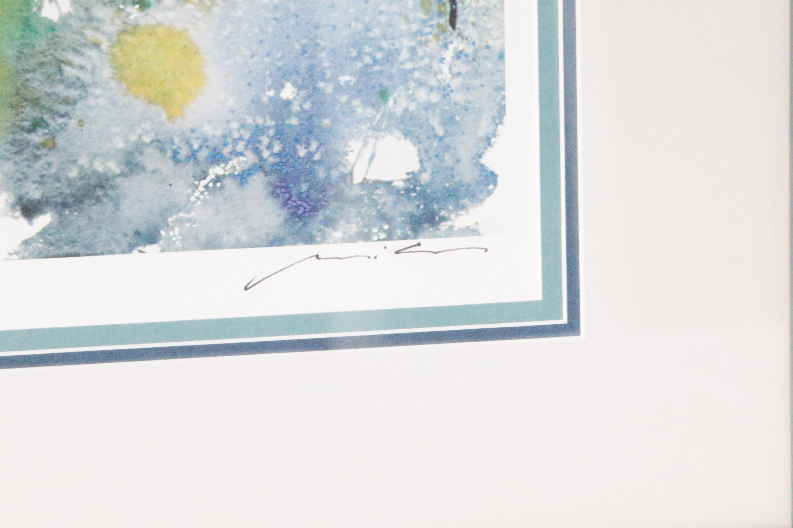 Signed and Numbered Misha Lenn Seriolithograph "White Lilies"