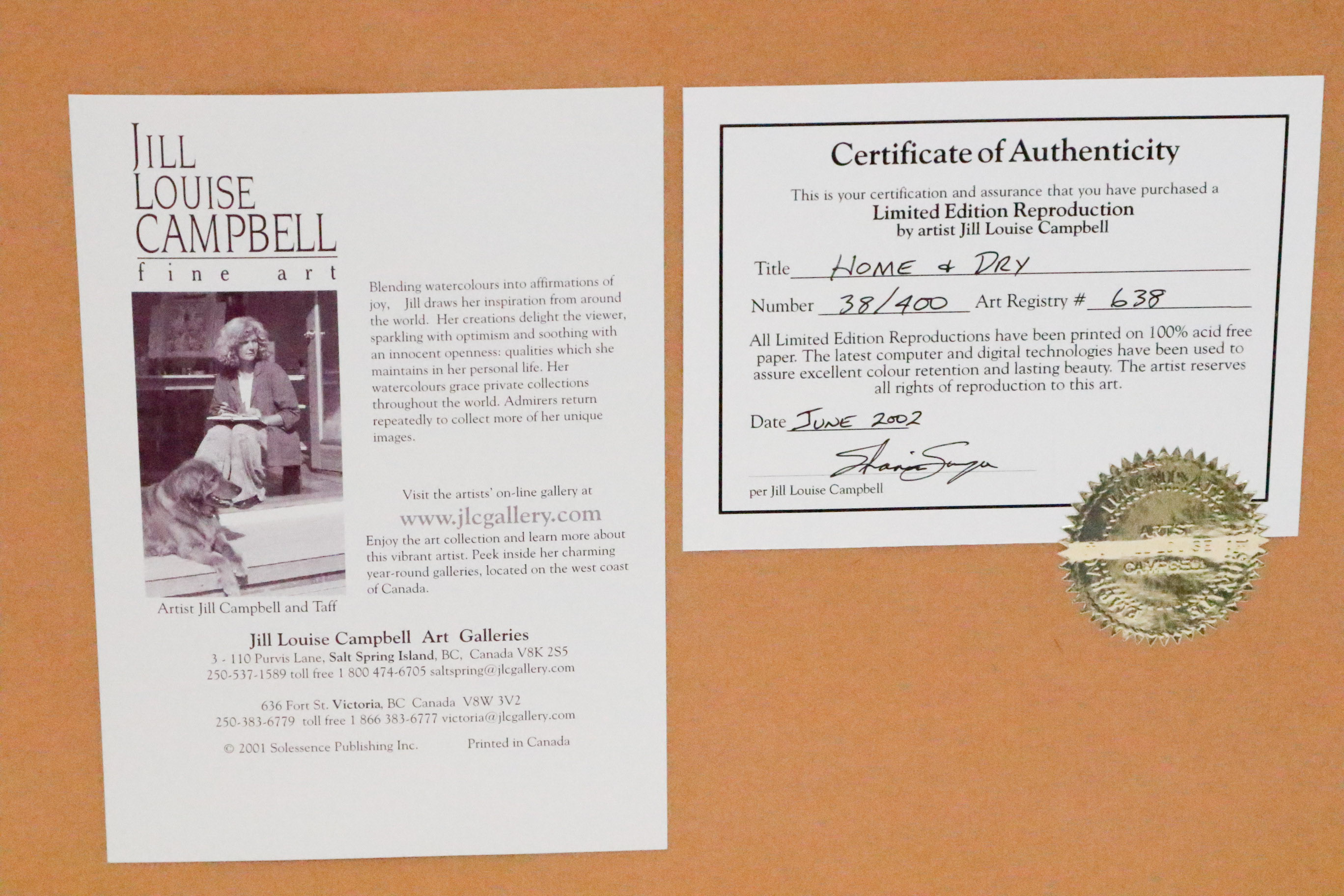 Pair of Jill Louise Campbell Limited Edition Framed Prints