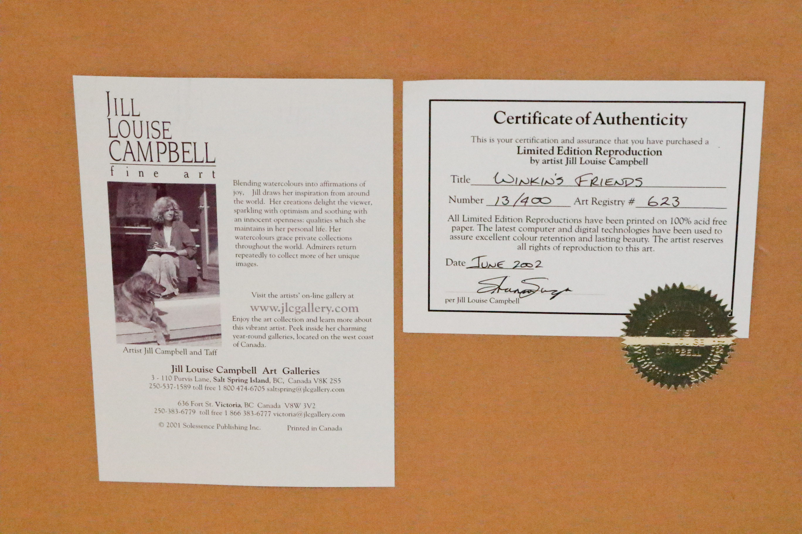 Pair of Jill Louise Campbell Limited Edition Framed Prints