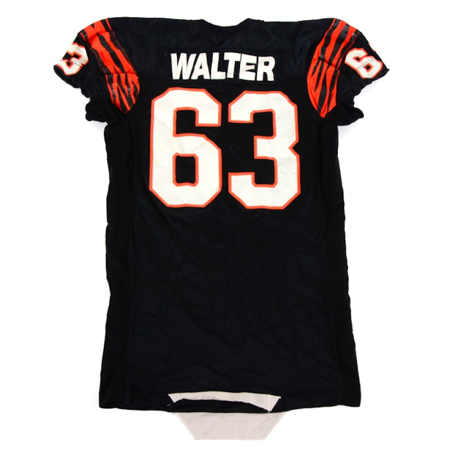 Joe Walter 1980s Game Used Bengals Jersey