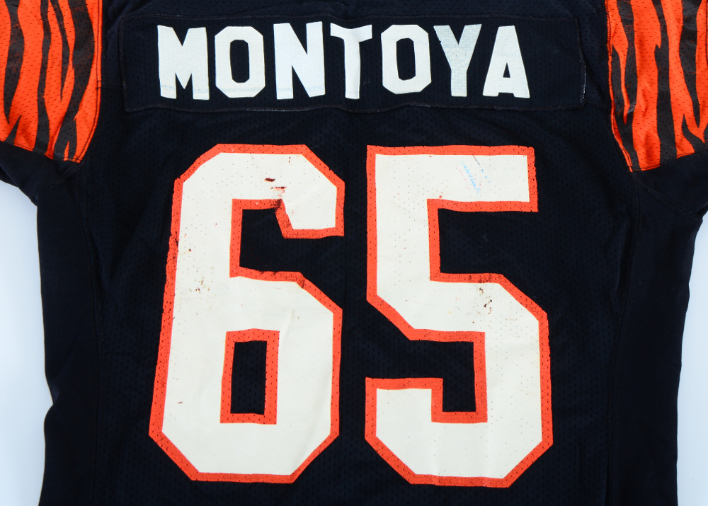 Max Montoya 1980s Game Used Bengals Jersey