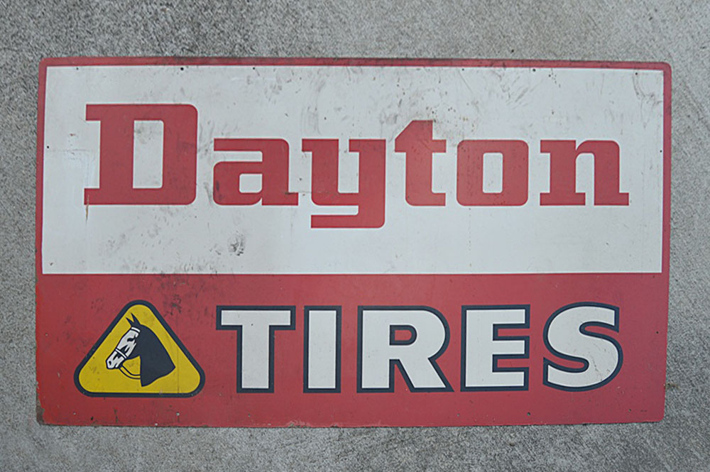 Vintage Dayton Tires Metal Sign