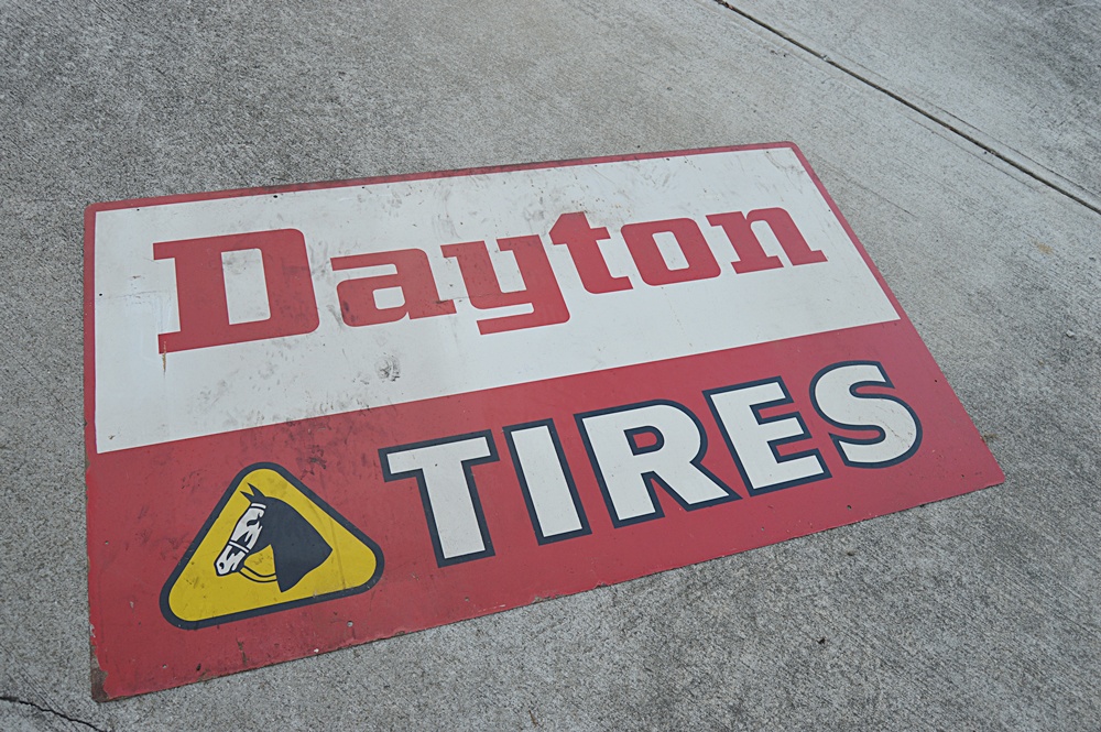 Vintage Dayton Tires Metal Sign