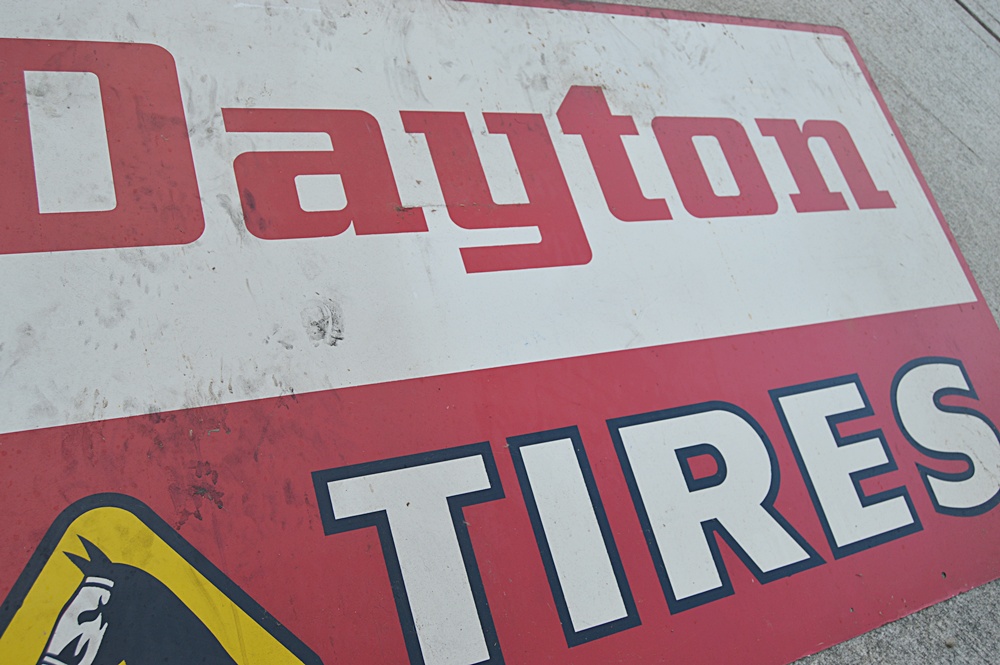 Vintage Dayton Tires Metal Sign