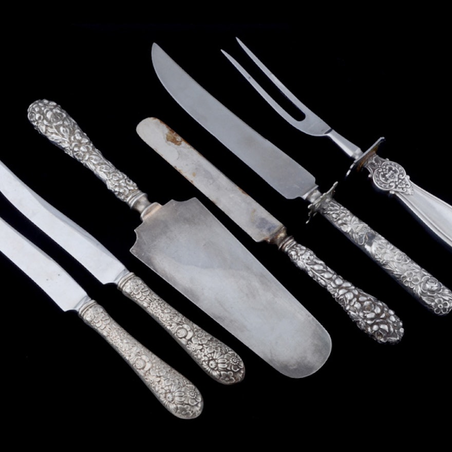 Repoussé Sterling Handle Flatware