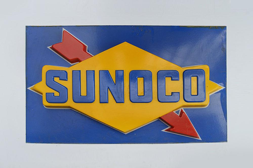 Vintage Sunoco Plastic Advertising Sign