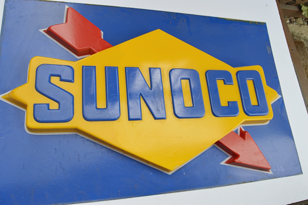 Vintage Sunoco Plastic Advertising Sign