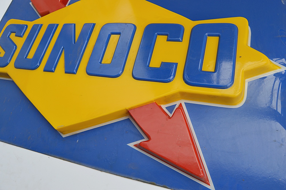 Vintage Sunoco Plastic Advertising Sign