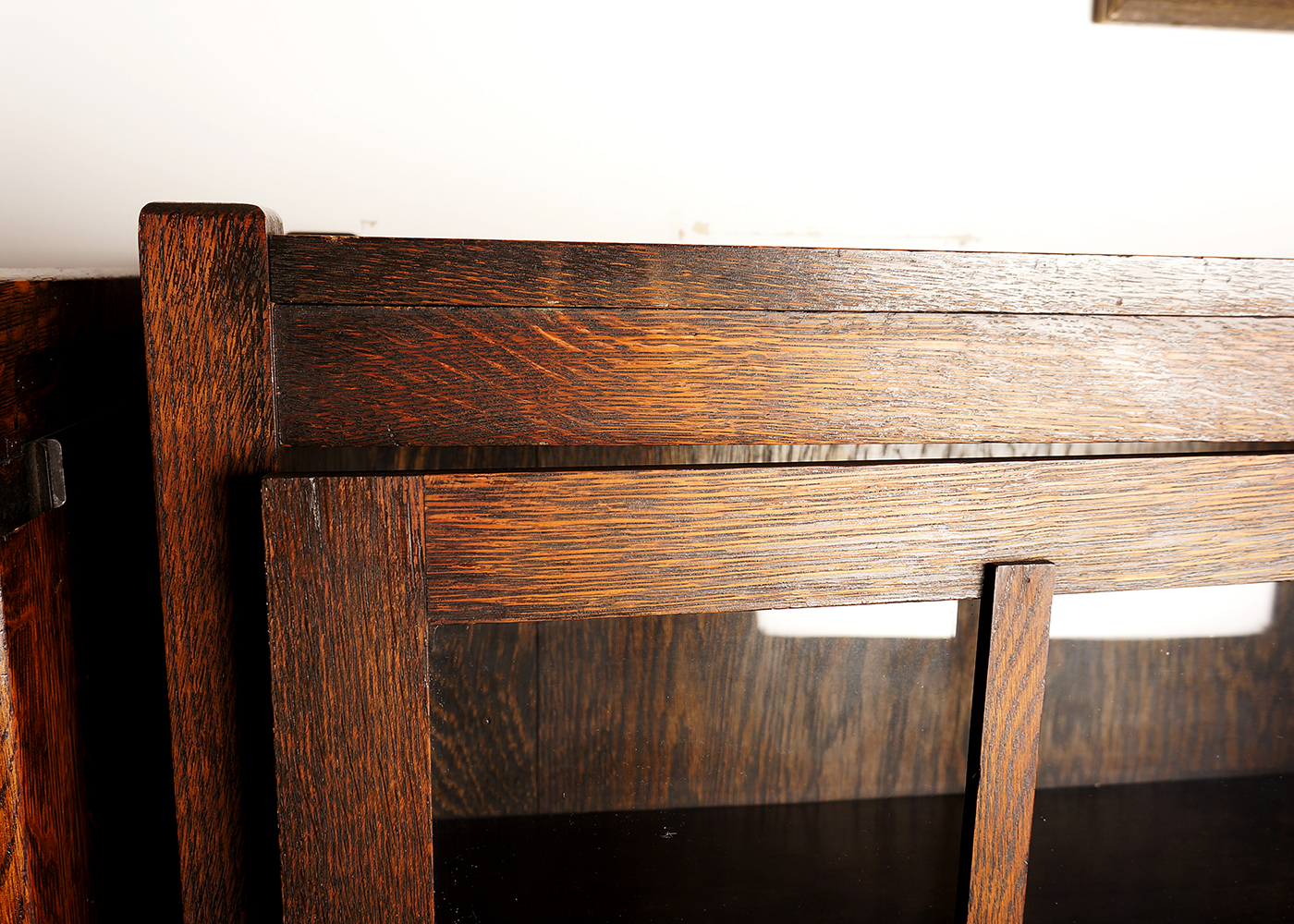 Oak Arts and Crafts Mission Style Single Door Bookcase