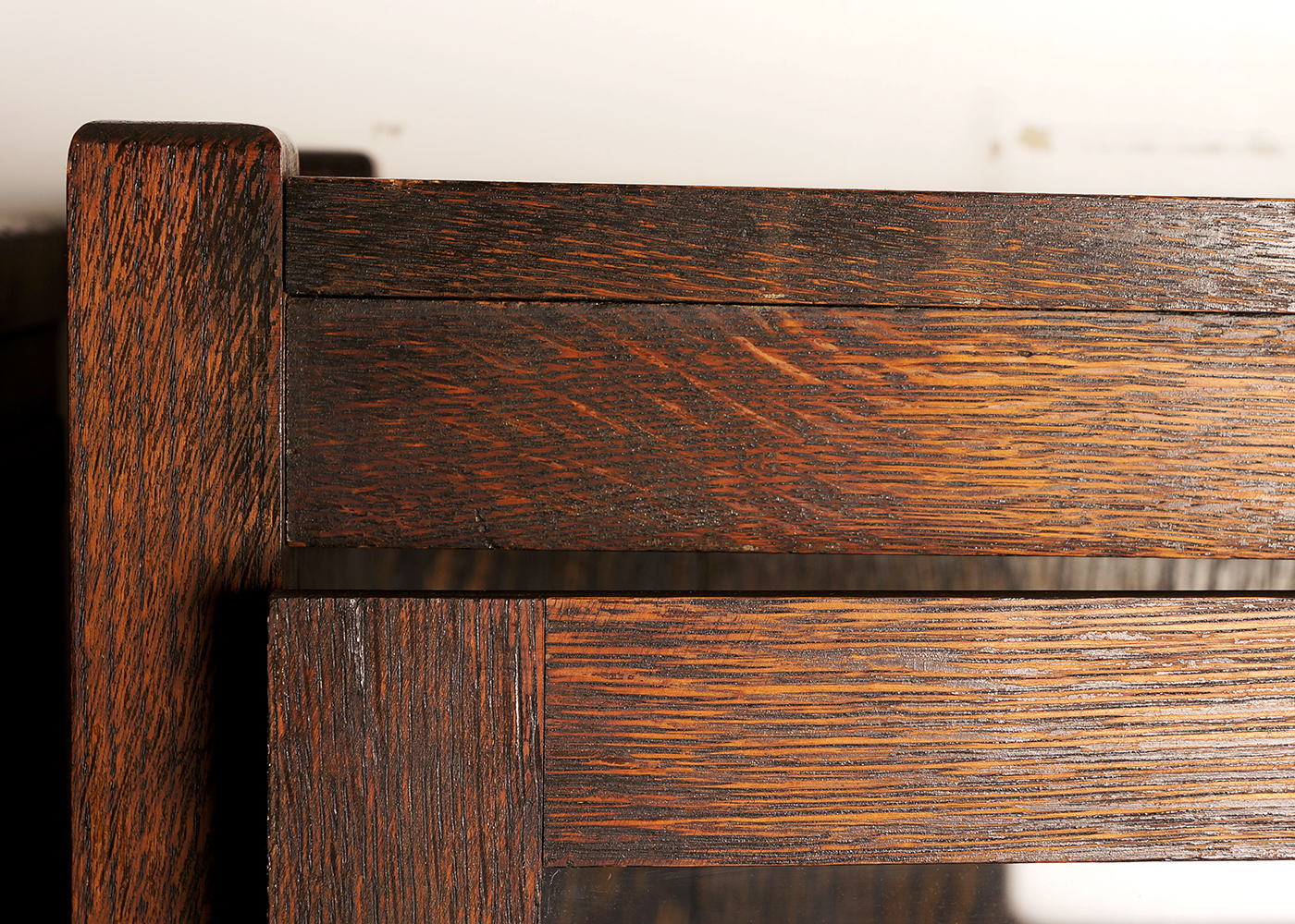 Oak Arts and Crafts Mission Style Single Door Bookcase