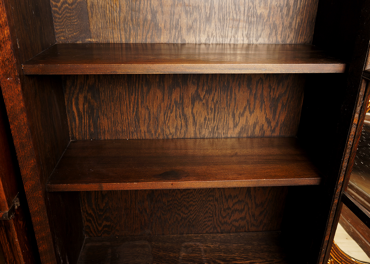 Oak Arts and Crafts Mission Style Single Door Bookcase