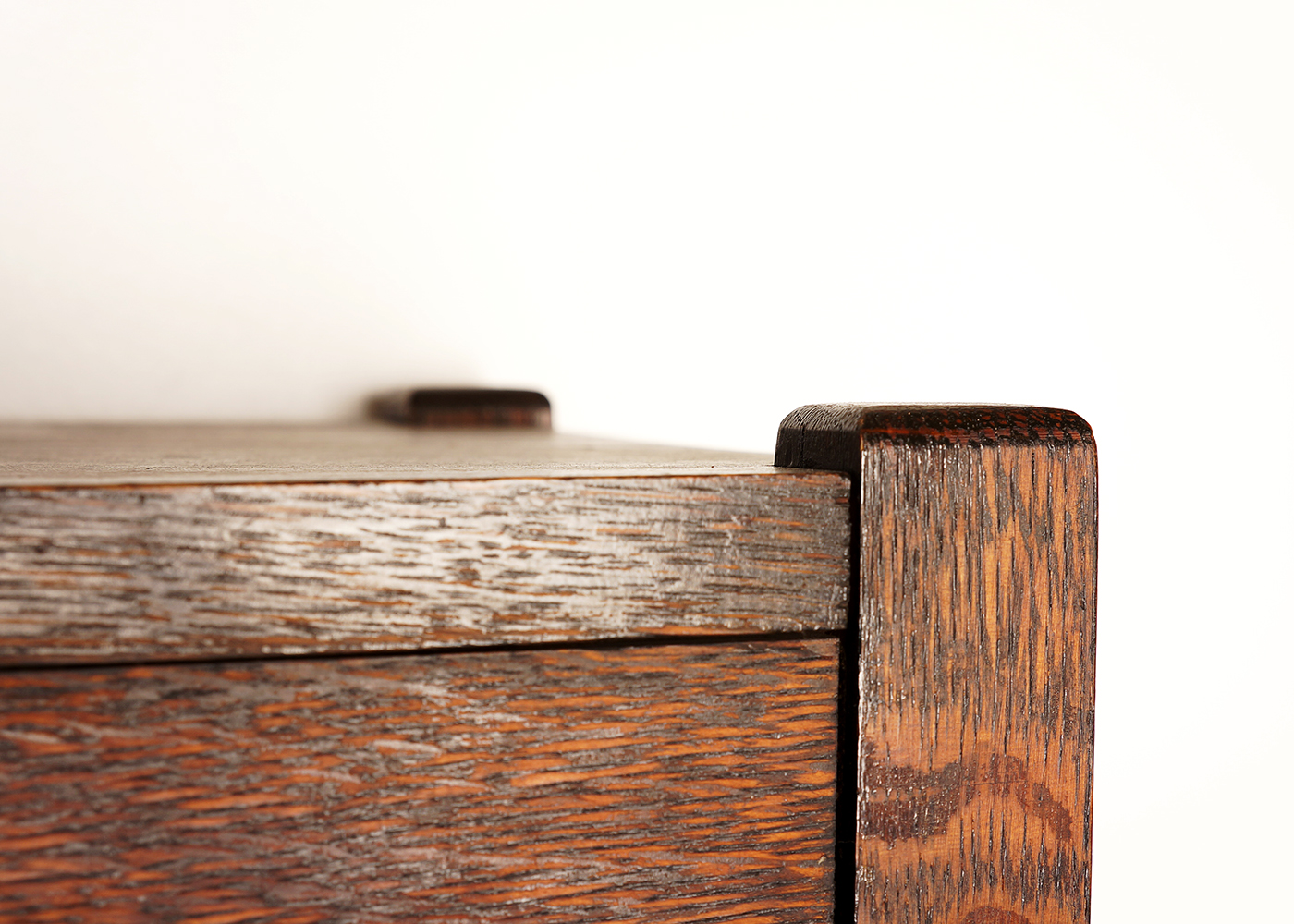 Oak Arts and Crafts Mission Style Single Door Bookcase