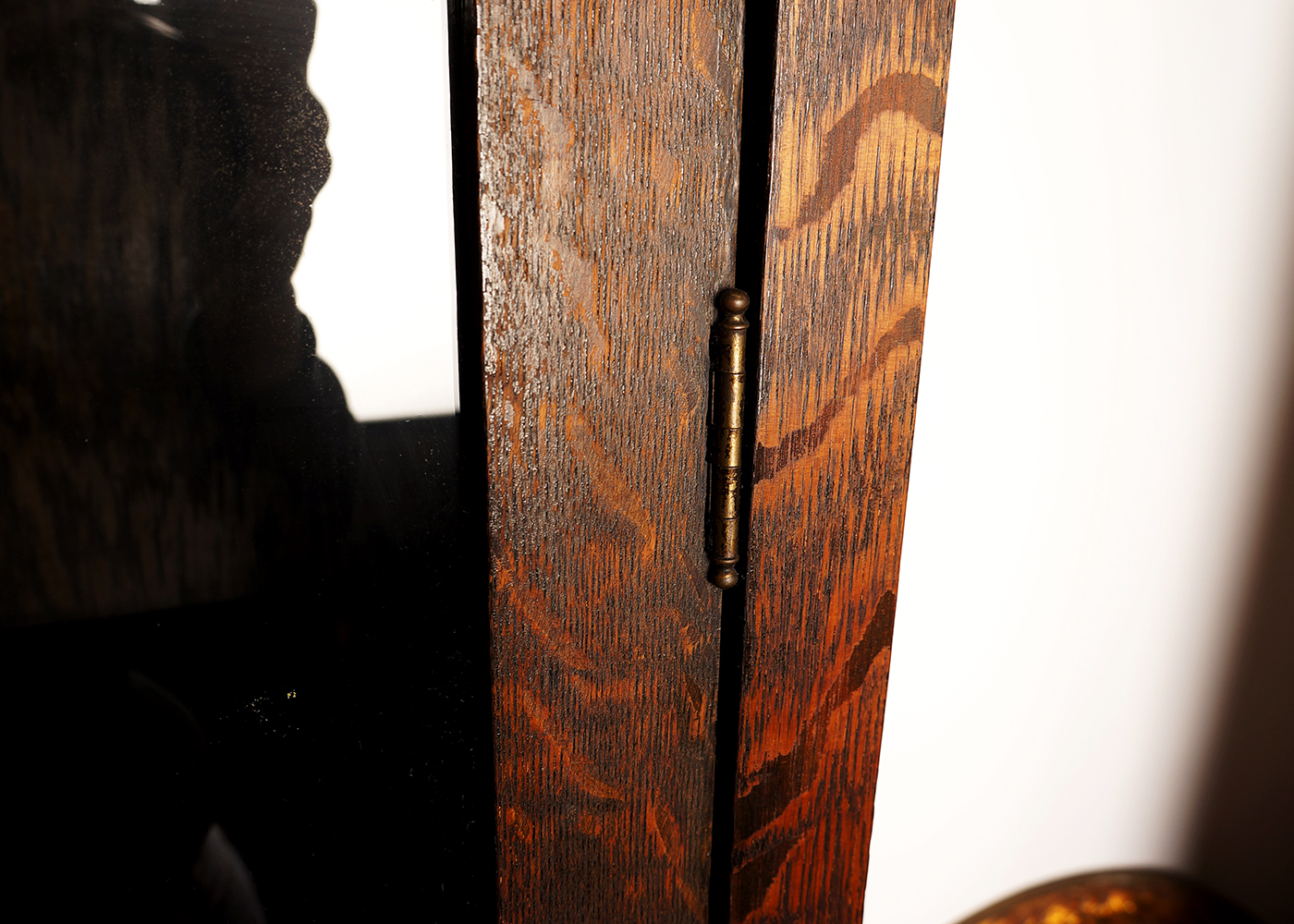 Oak Arts and Crafts Mission Style Single Door Bookcase