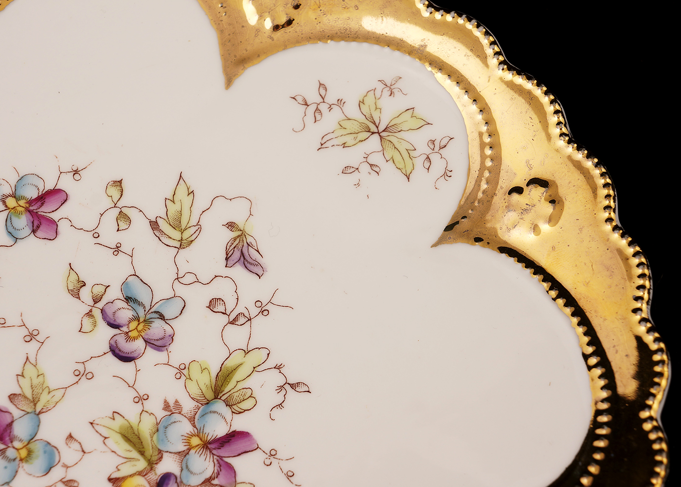 Gold Tone Rimmed Plate Collection