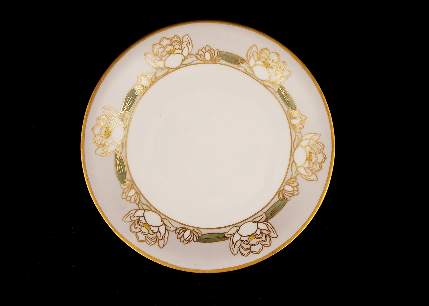Gold Tone Rimmed Plate Collection