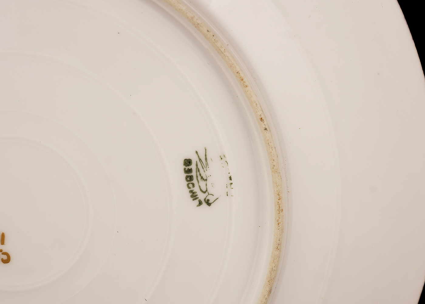 Gold Tone Rimmed Plate Collection