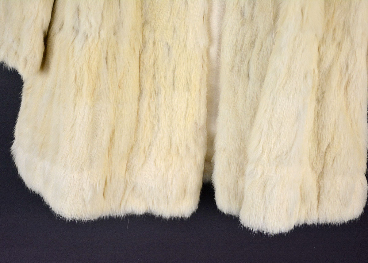 Vintage Child's Rabbit Fur Coat with Muff and Peter Pan Collar