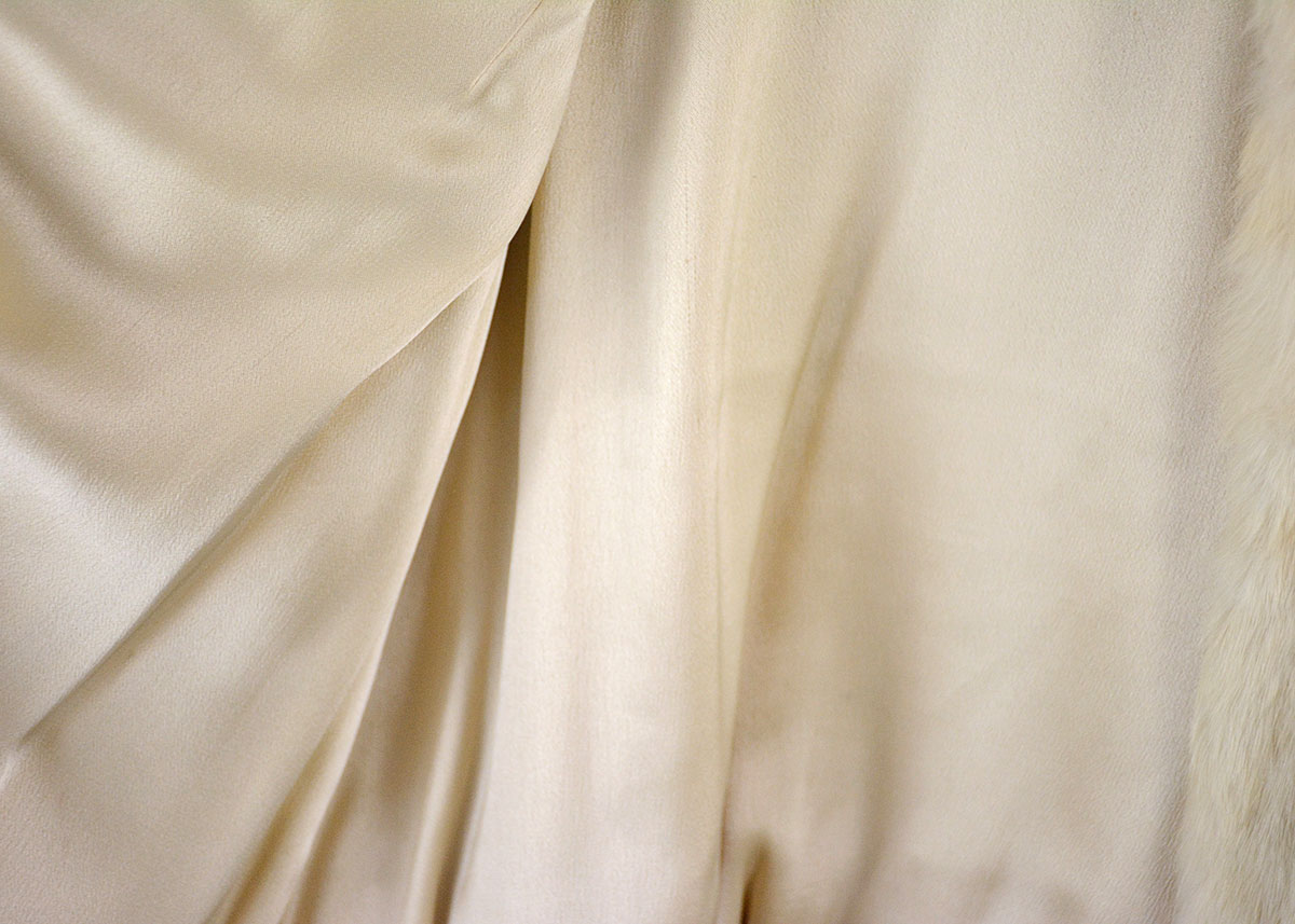 Vintage Child's Rabbit Fur Coat with Muff and Peter Pan Collar