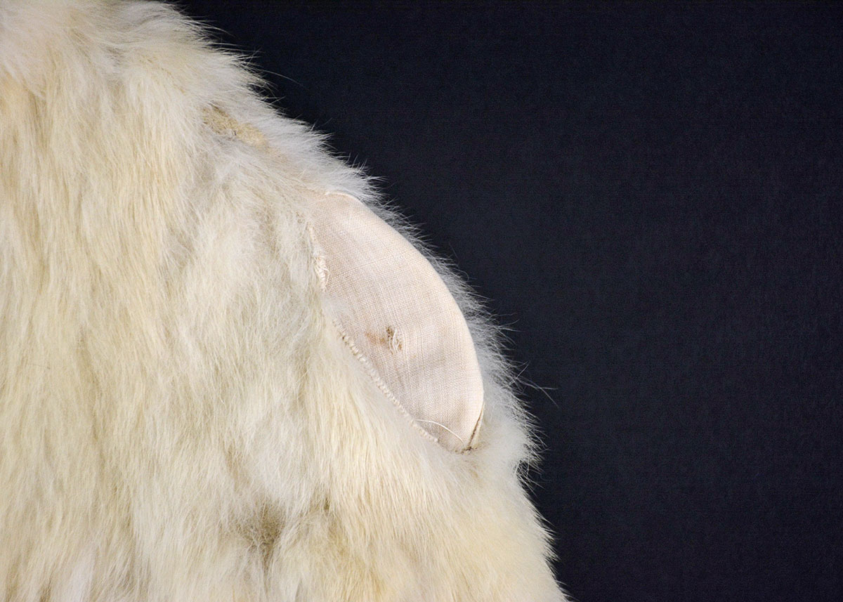 Vintage Child's Rabbit Fur Coat with Muff and Peter Pan Collar