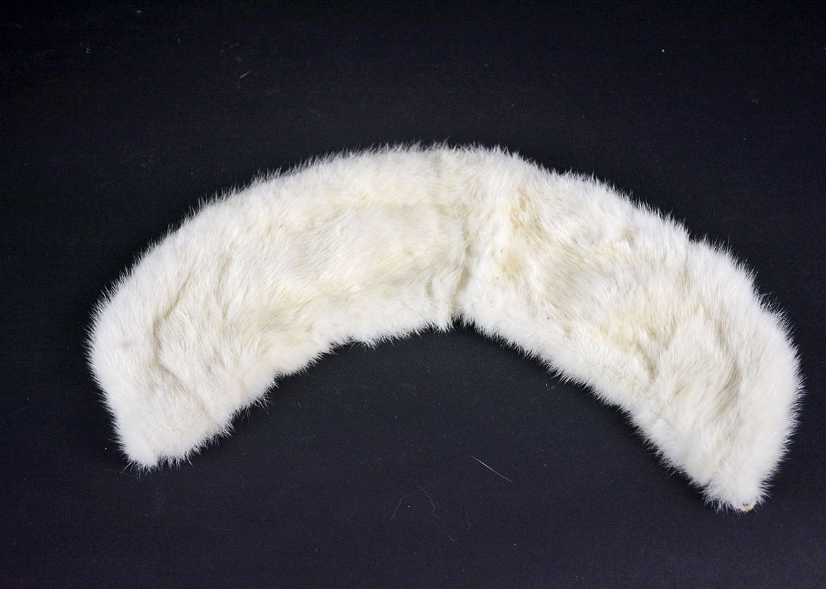 Vintage Child's Rabbit Fur Coat with Muff and Peter Pan Collar